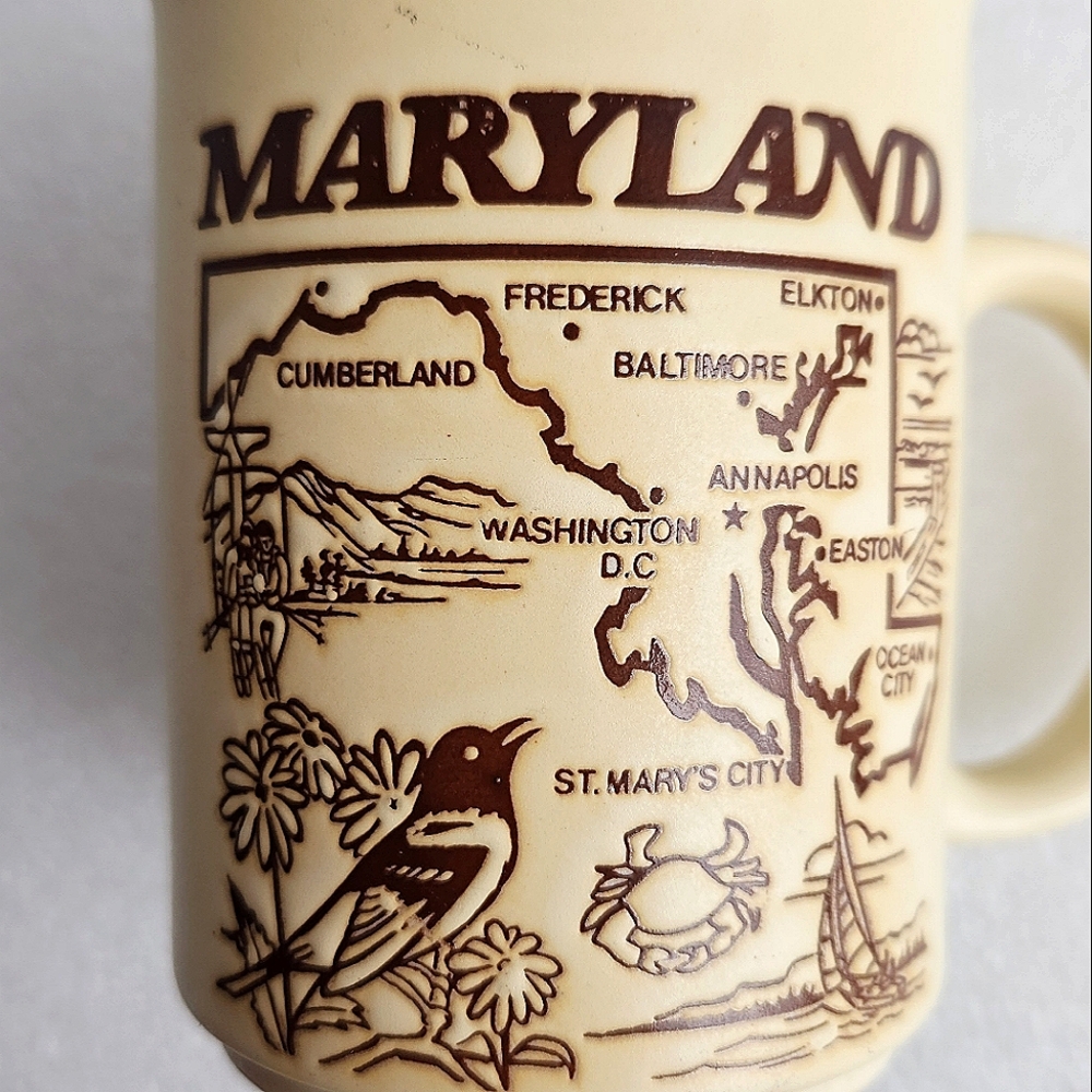 Vintage Ceramic Maryland State Souvenir Coffee Mug - Picture 2 of 5